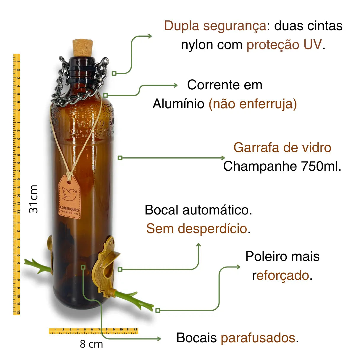 Comedouro Pássaros Livres. Velho Barreiro